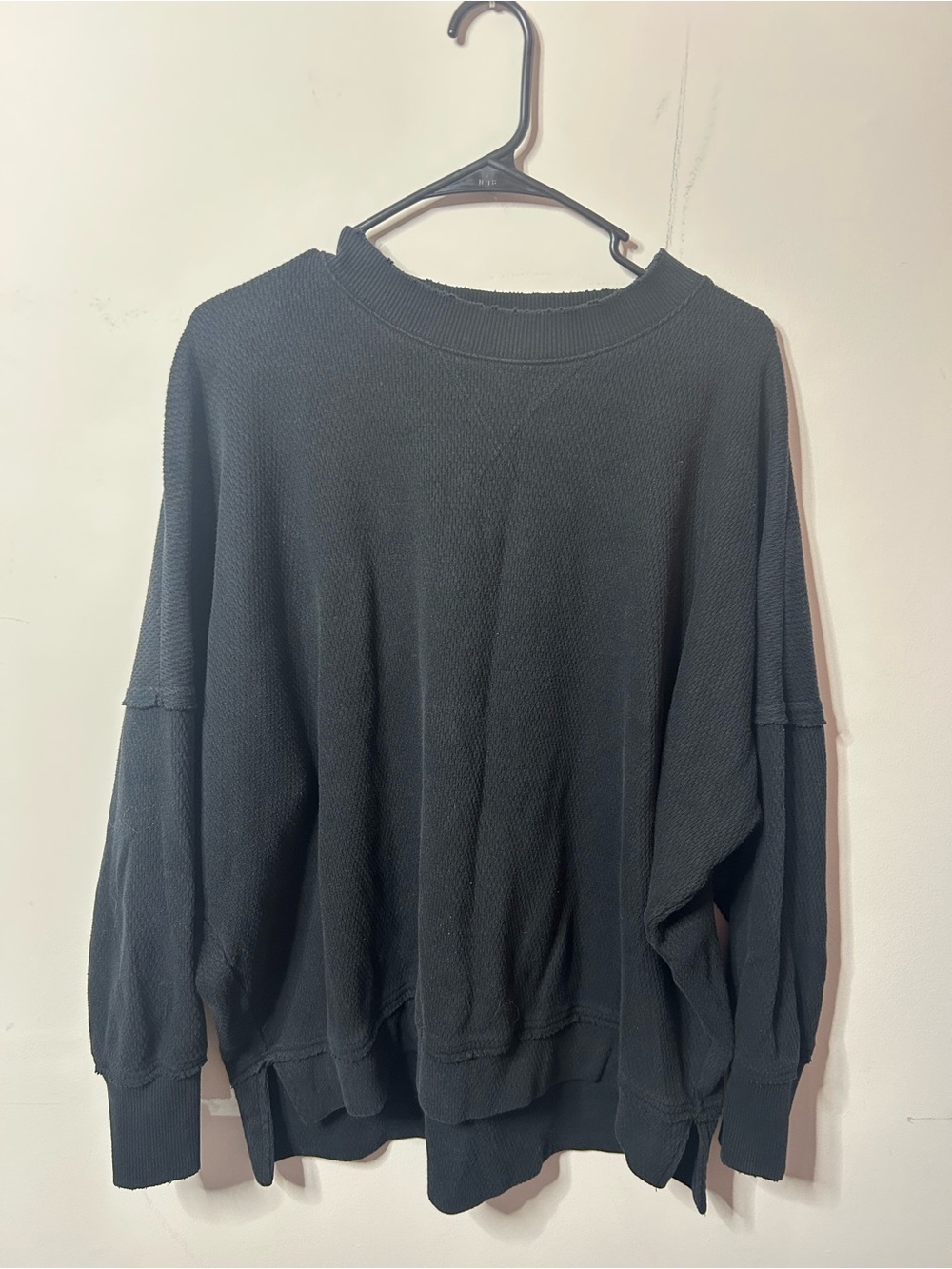 aerie Black Oversized Sweatshirt